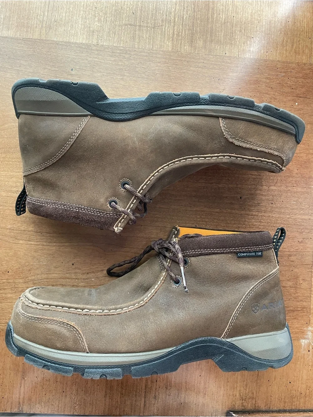 Ariat Edge LTE Brown Chukka Work Boots Composite Toe size 9.5